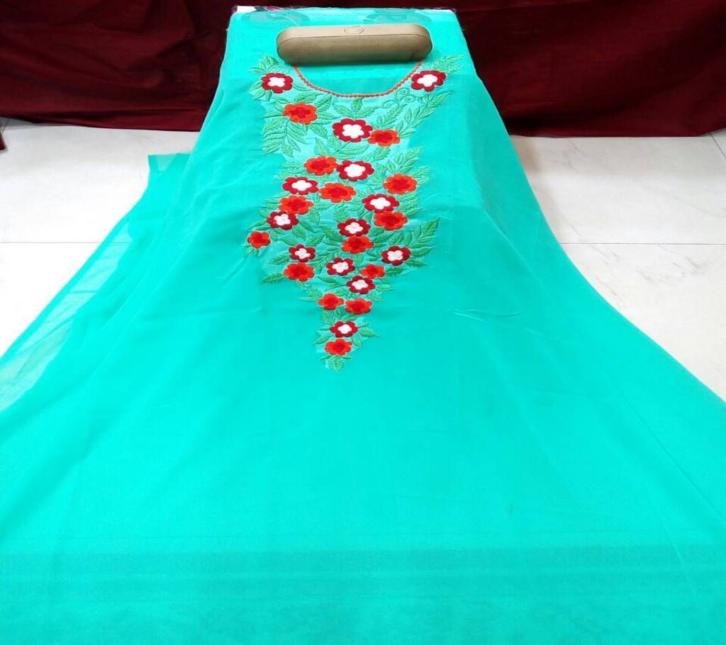 Unstitched Georgette Embroidery 1 Piece