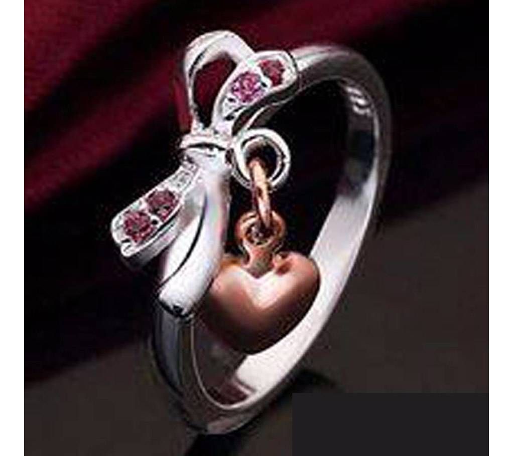 Gold plated round shaped zinc alloy finger ring 