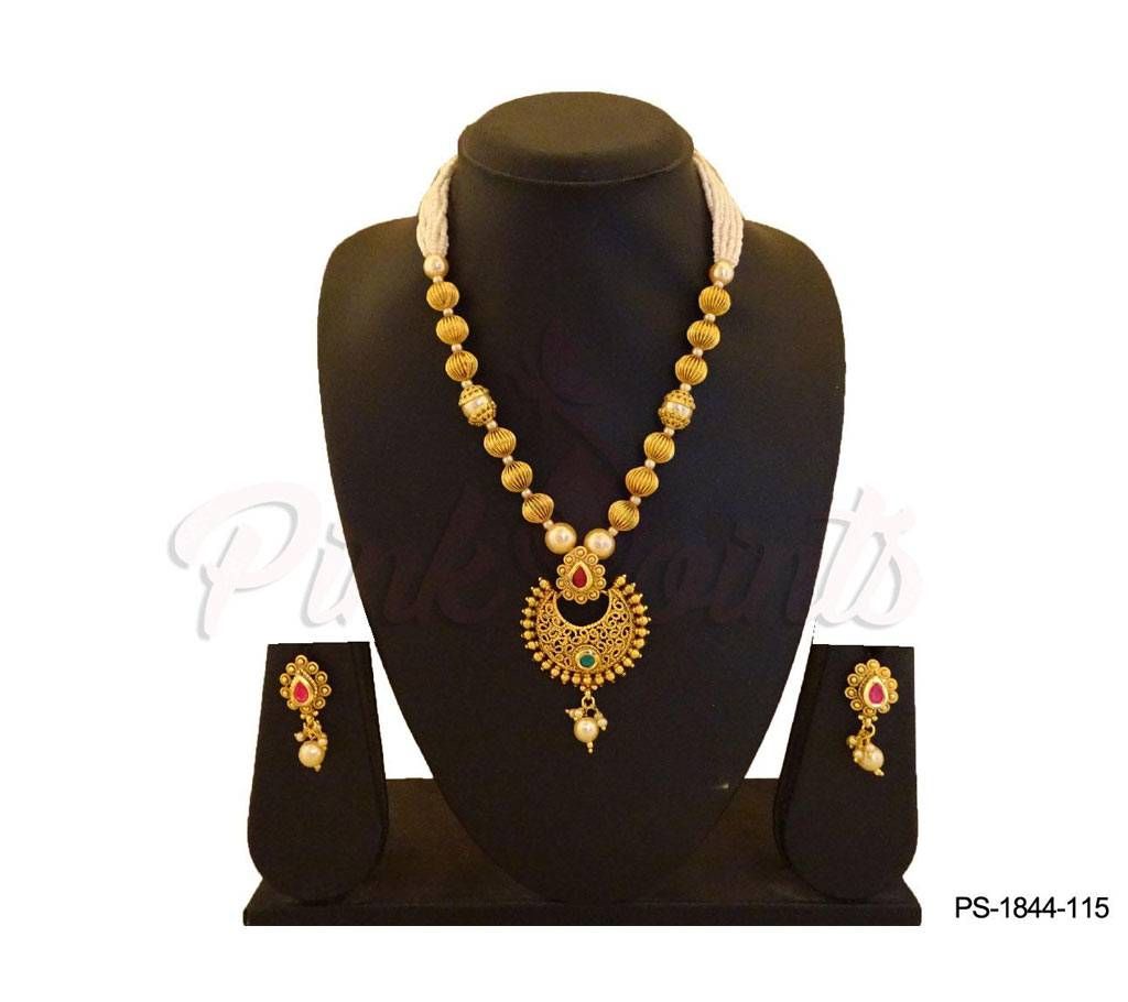 CHAND SHAPE MOTI BALLS DESIGNER PENDANT (by Pink Point - PS-1844-115)