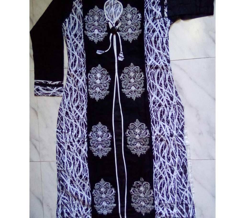 Indian Cotton Linen Kurti with Palazzo-Orna