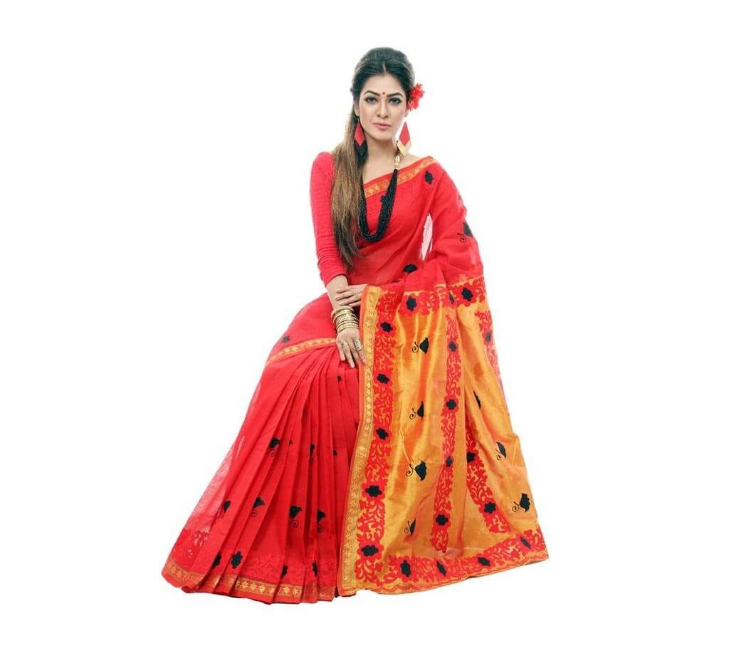 Pure Cotton Applique Saree 
