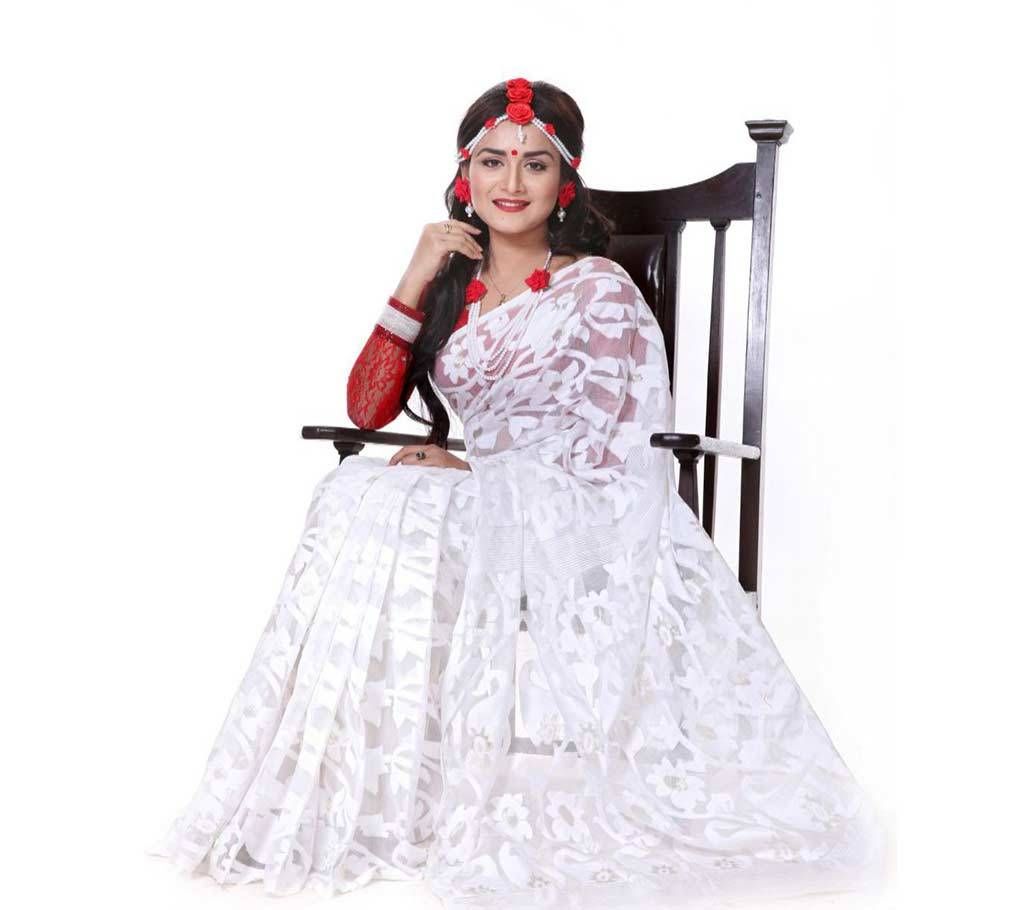 Soft Moslin Jamdani Saree