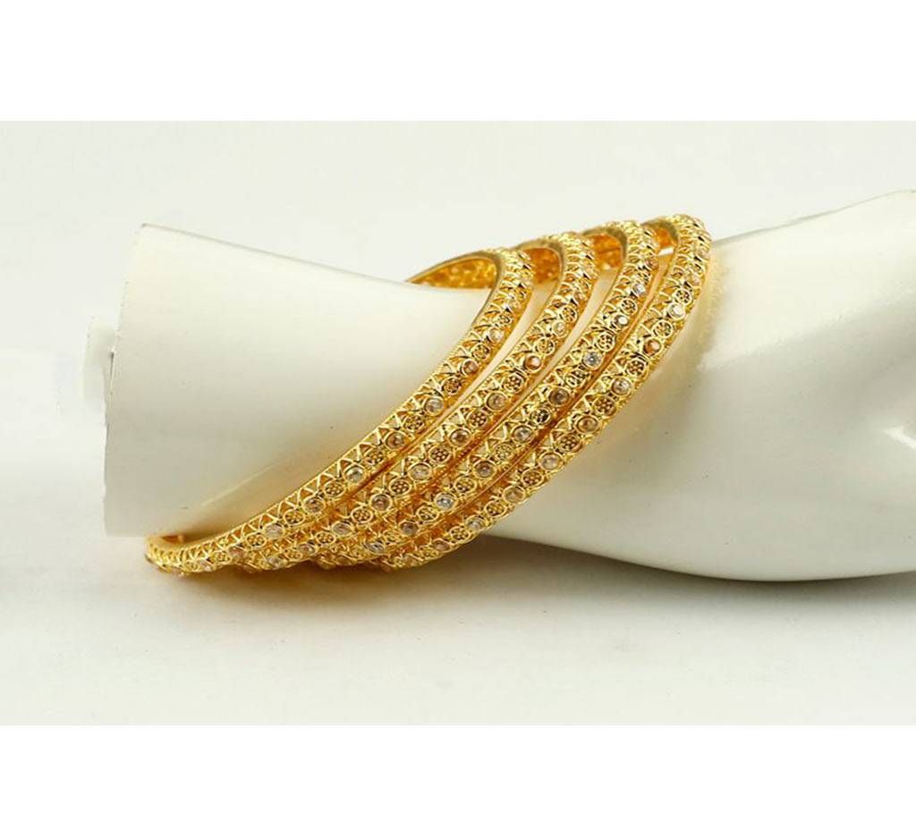 Golgpladet bangles (4 pcs)