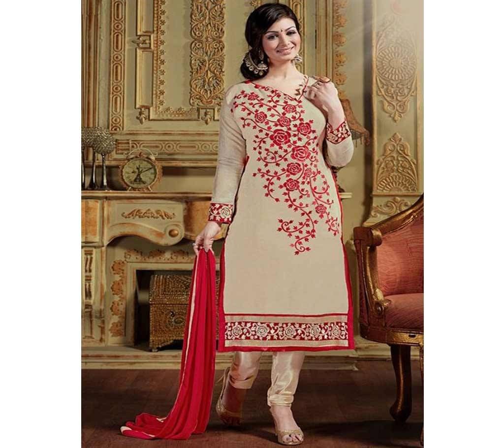Unstitched block printed Rajdhani voyel cotton Salwar Kameez stblock-335