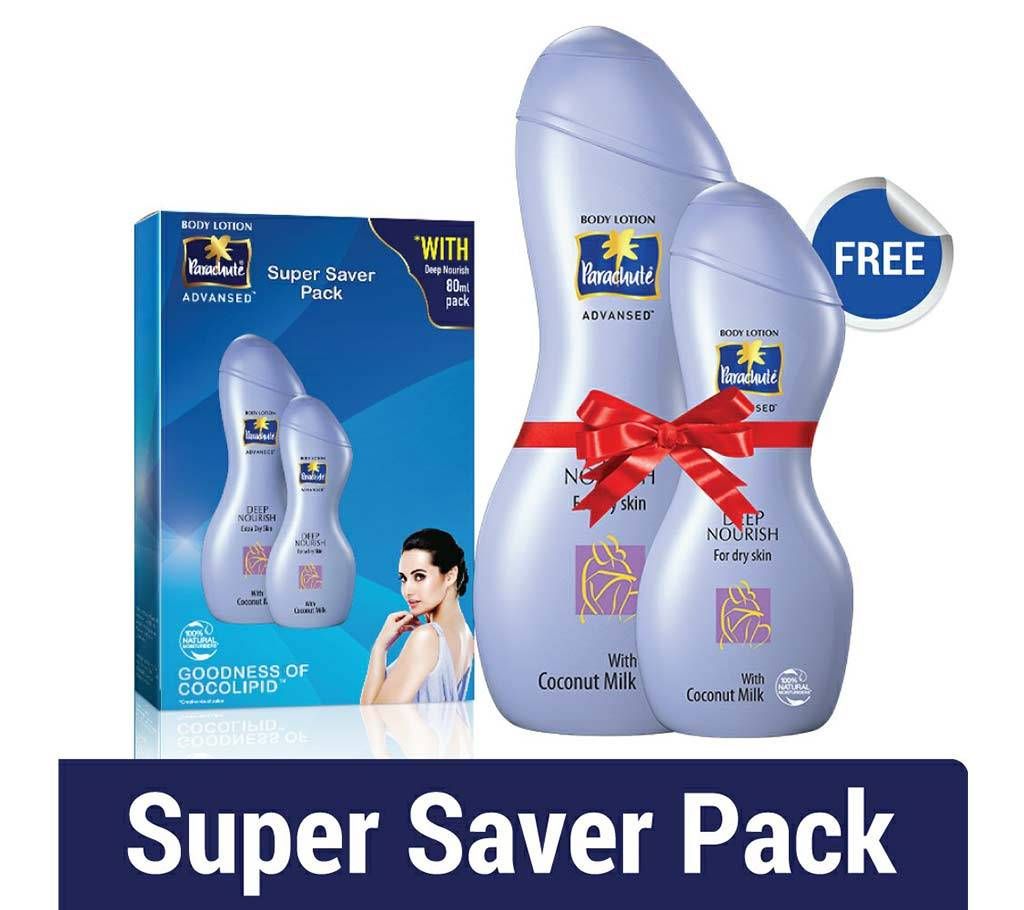 Parachute Body Lotion Advansed Deep Nourish  300ml CO (80ml Deep Nourish Free)