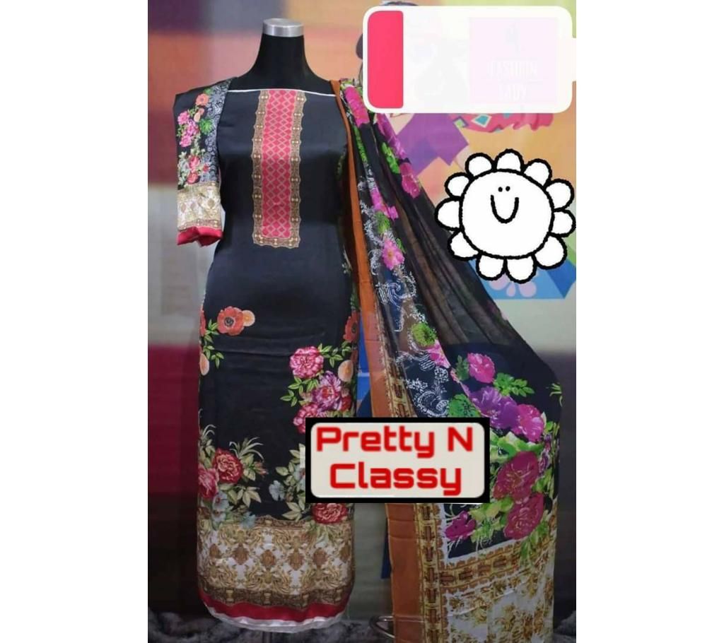Unstitched Shamu Silk Three Piece