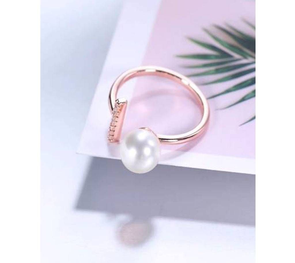 Zircon Pearl Adjustable Rings