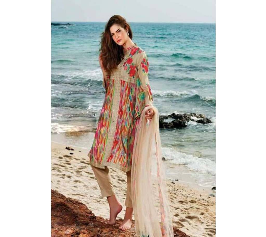 Naranji Premium Unstitched Lawn Three Piece (Copy)