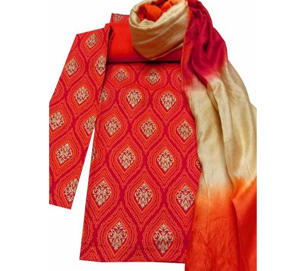 Unstitched Joypuri Cotton Screen Printed Salwar Kameez for Women