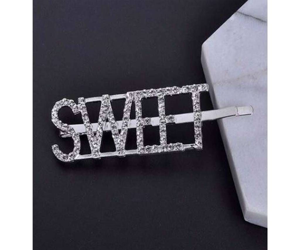 Letter Word Rhinestone Crystal Hairpin
