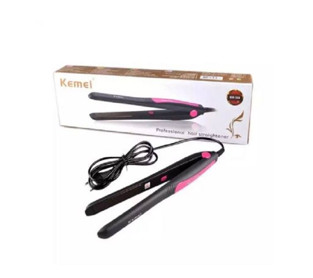 KM-328 Professional Hair Straightner - Black