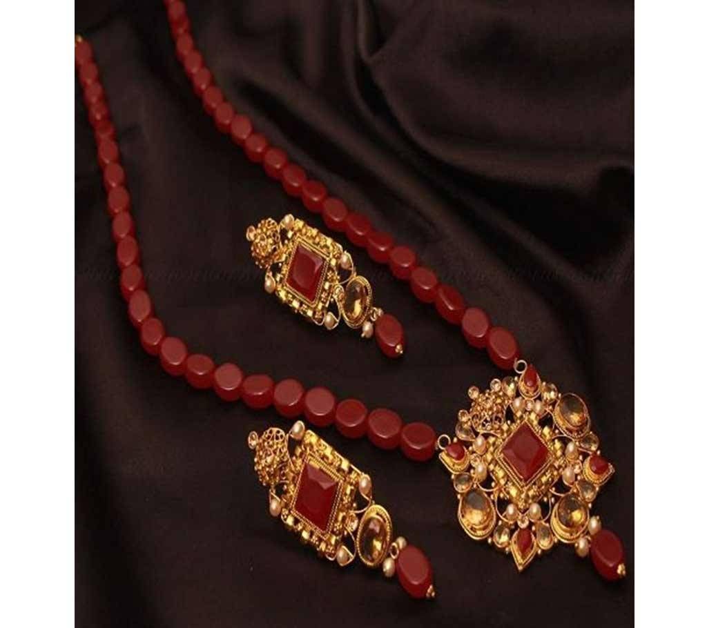 Gold Plated Red Beats Necklace Jewelry  SN39  HMM