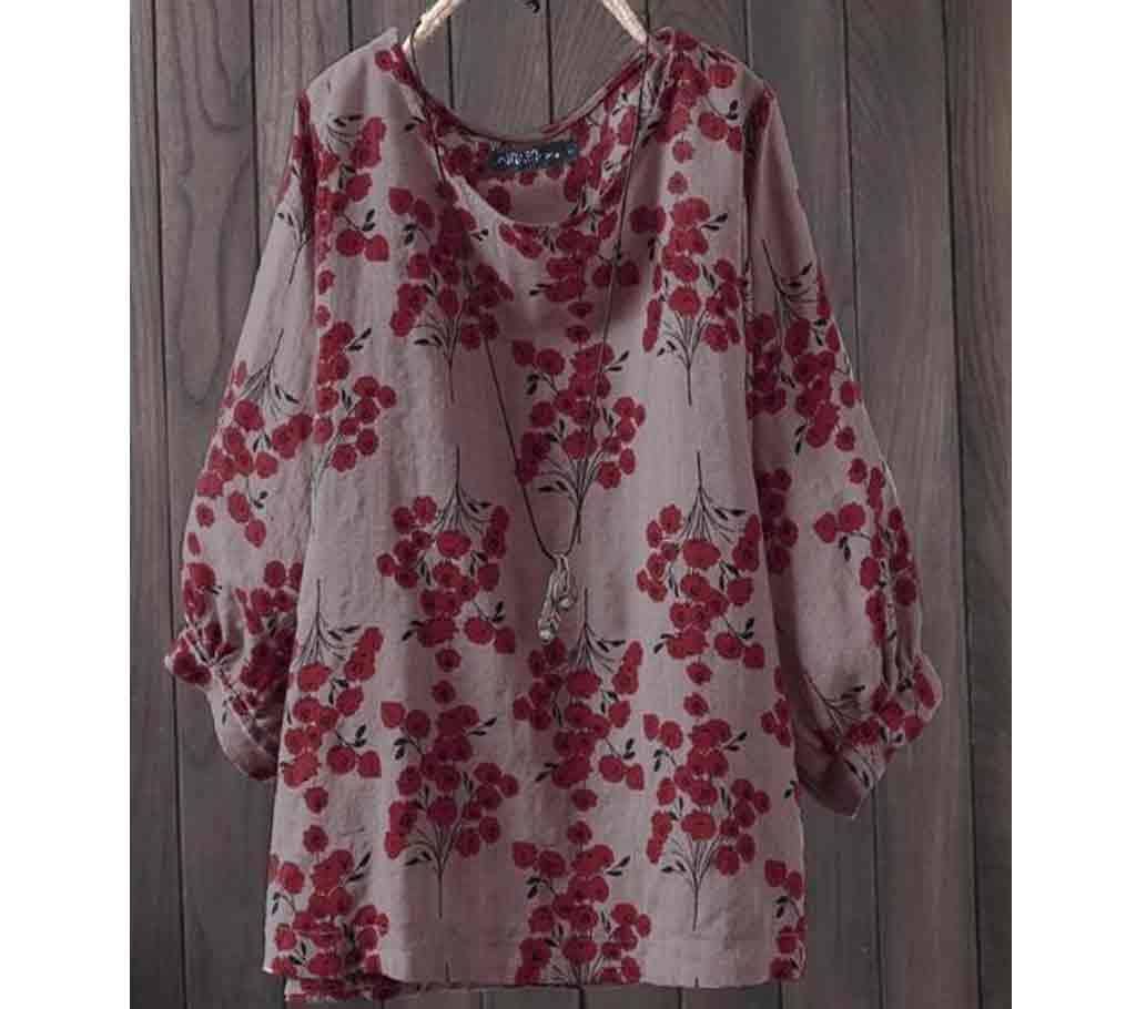 Women's Lantern sleeve vintage ethnic shirt tops!
