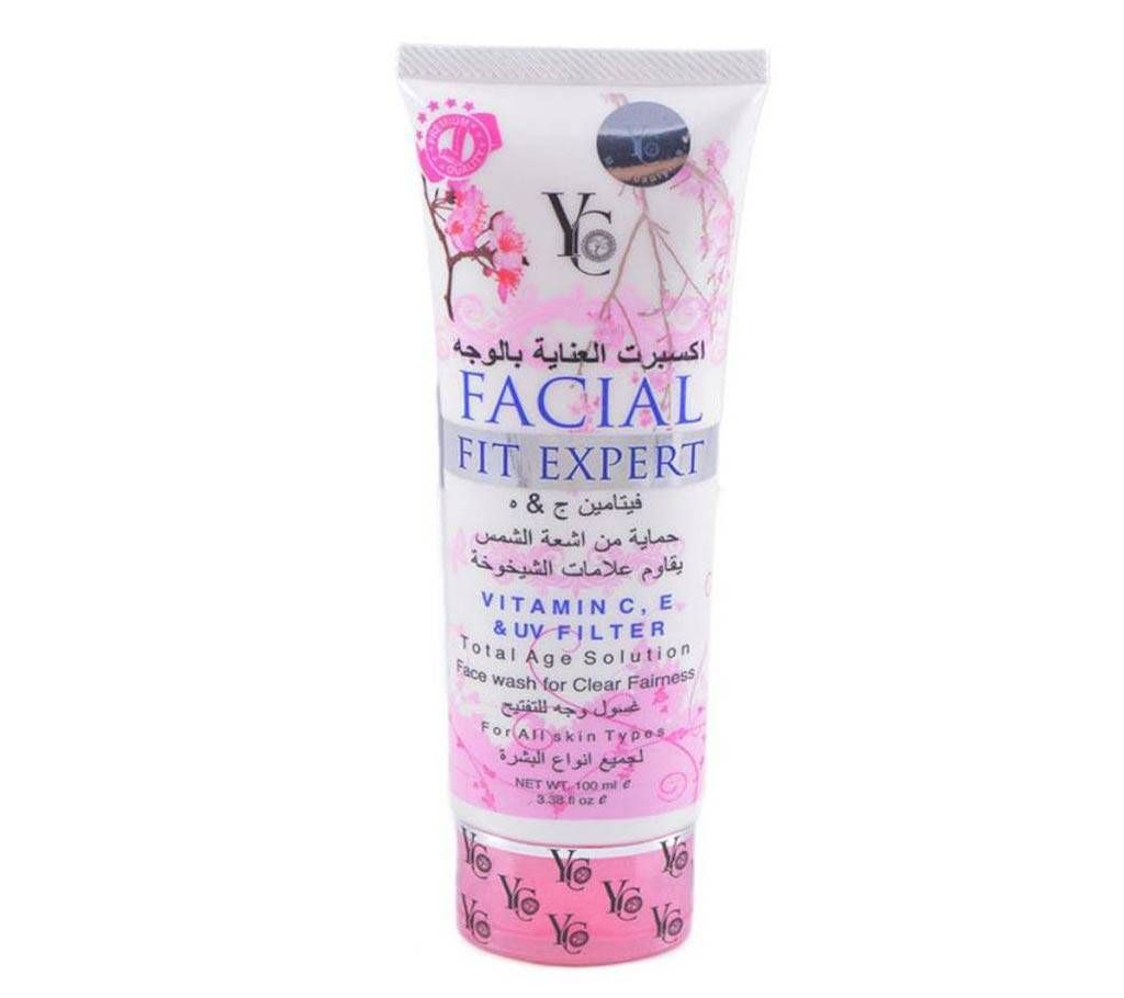 YC total acne seletion facial fit expert face wash for clear  fainess 100ml Thailand