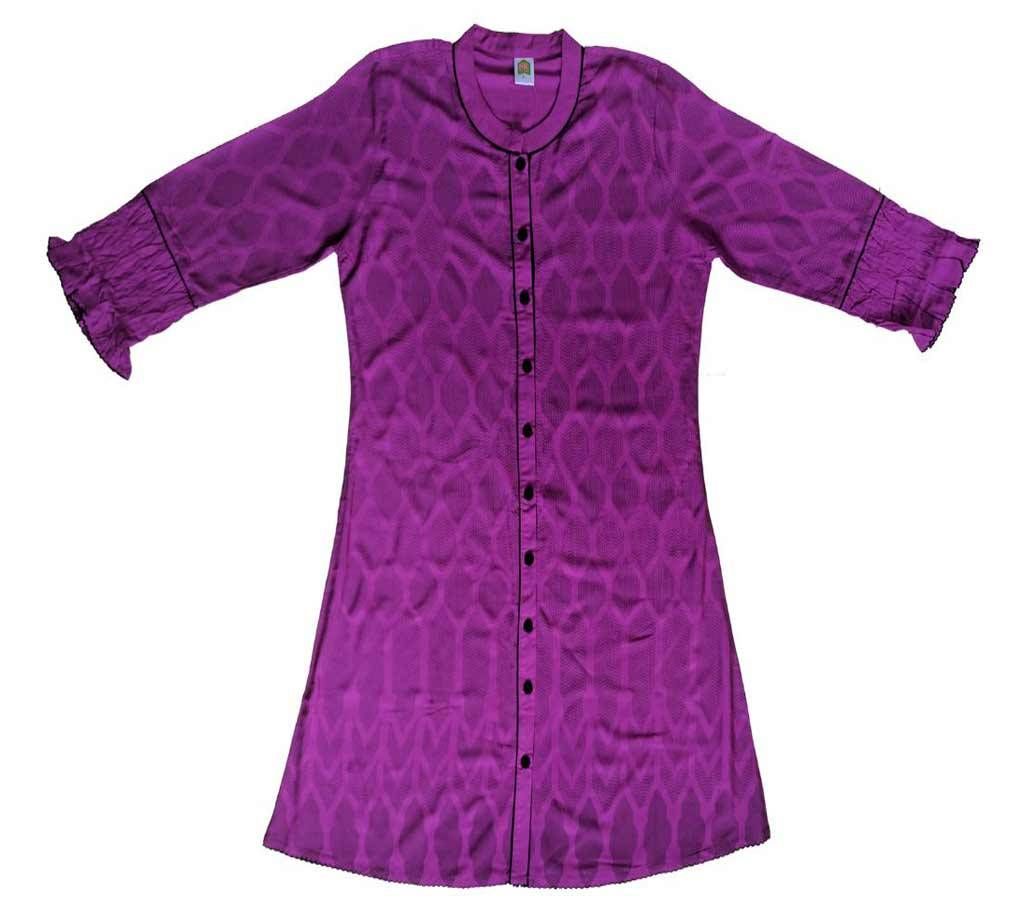linen Fabric Print Women's Top