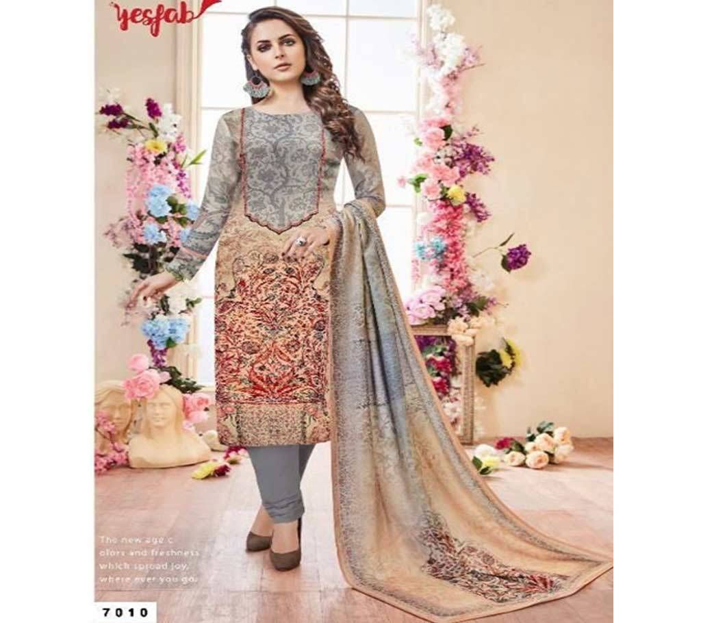  Unstitched Satin Salwar Kameez for women 