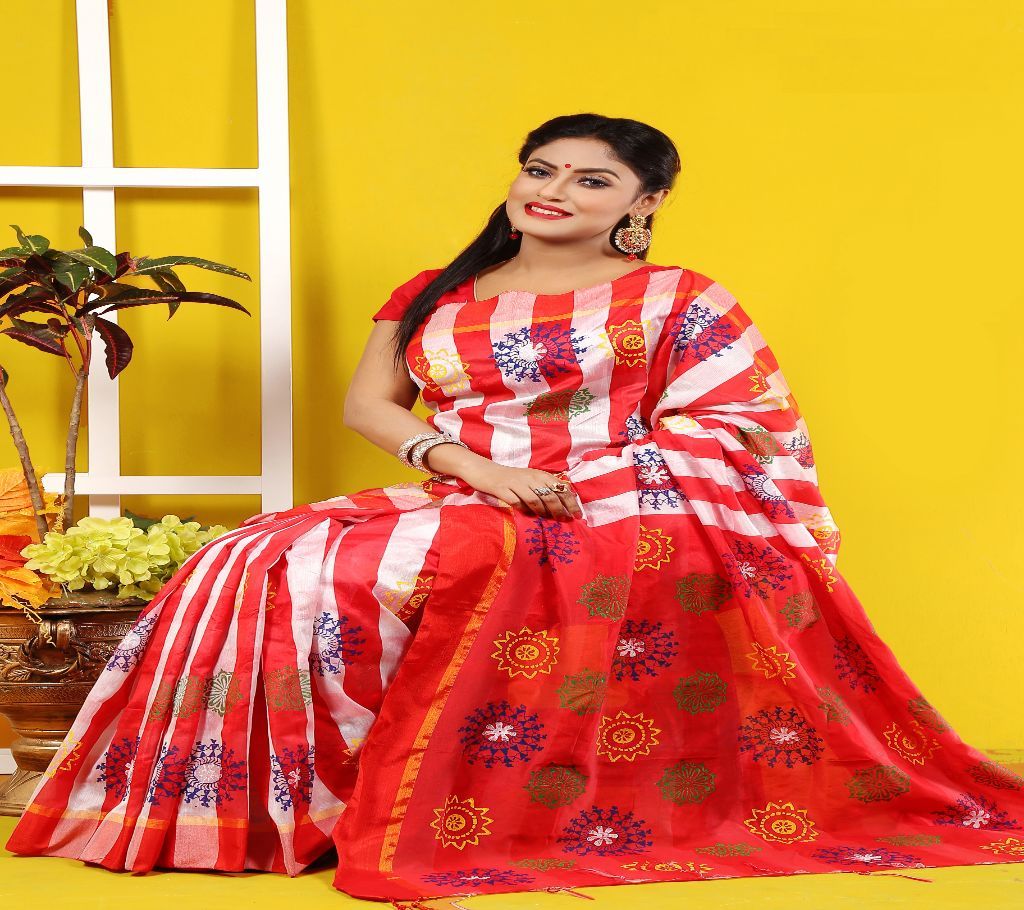 Full Silk Butics Saree for Woman