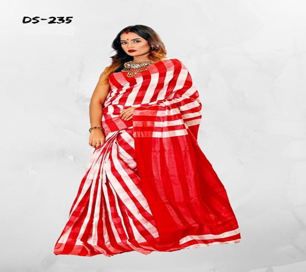 Multicolour Half Silk Saree with Blouse Piece for Women-21