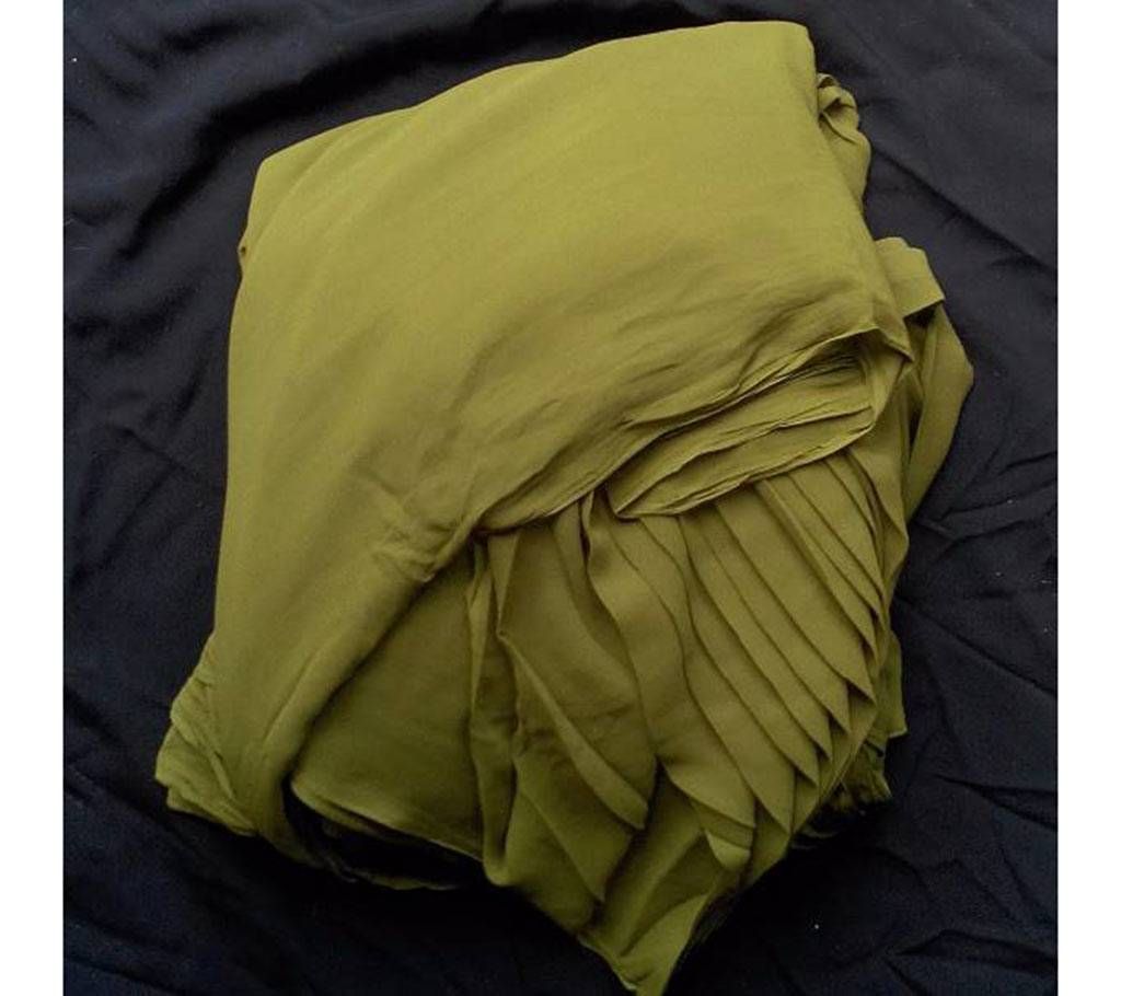 Indian Weightless Georgette - 1 Yard (Olive)