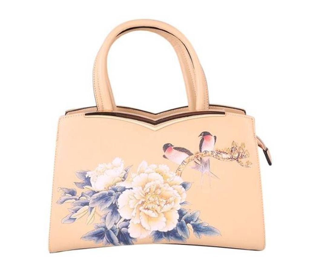 Sandy Brown Artificial Leather Hand Bag For Women