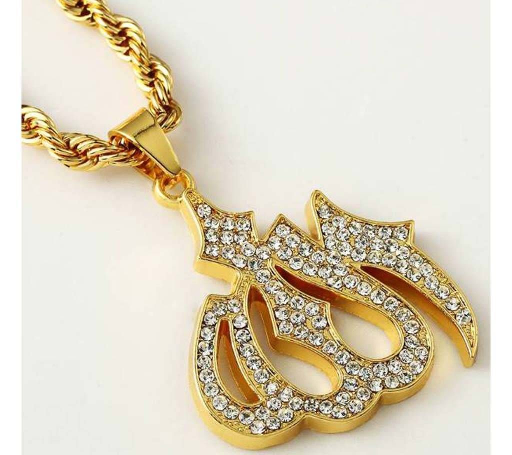 Stone setting Allahu pendant