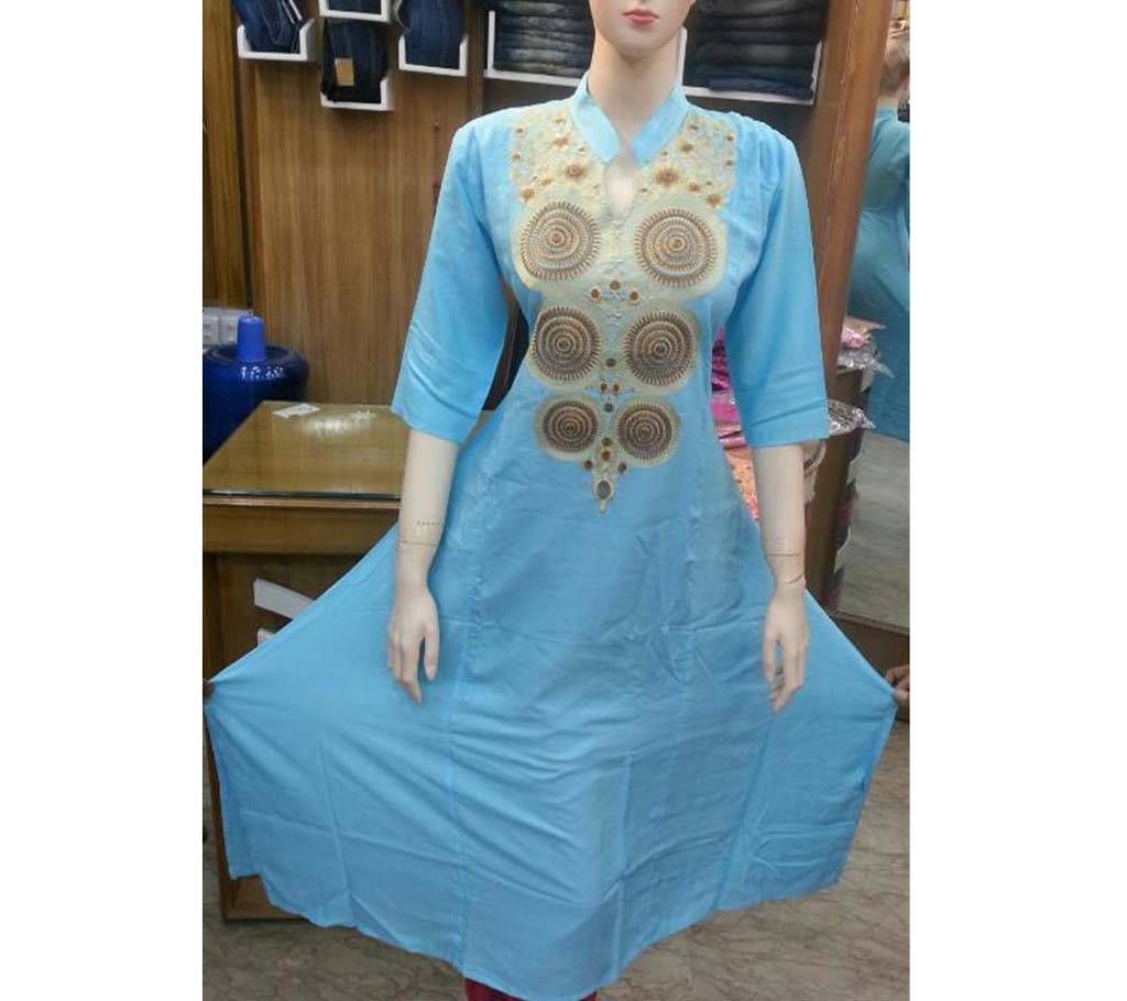 Stitched Awara Embroidery Long Kameez