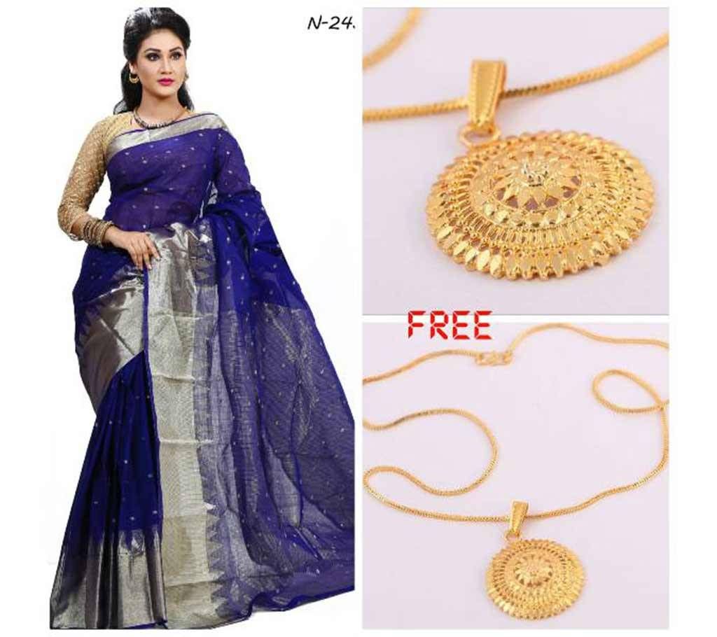 Jori monipuri sharee with pendant free 