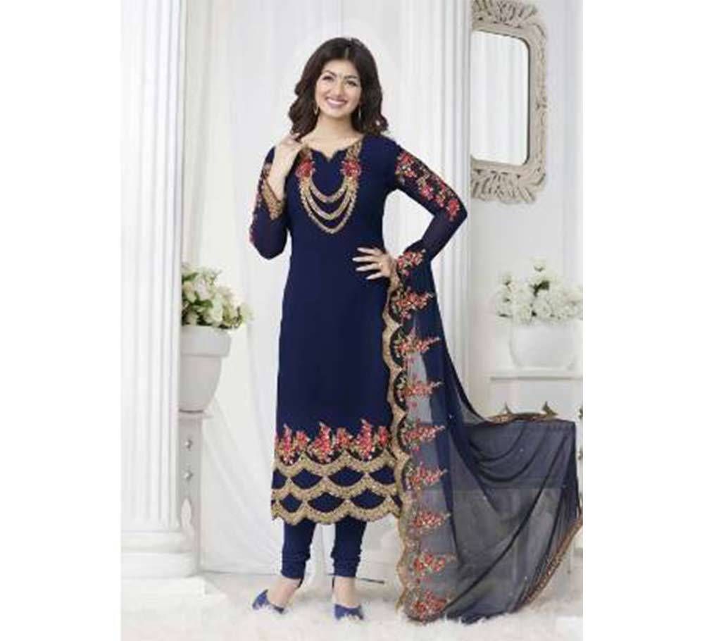 Unstitched Replica georgette  Embroidery  3piece