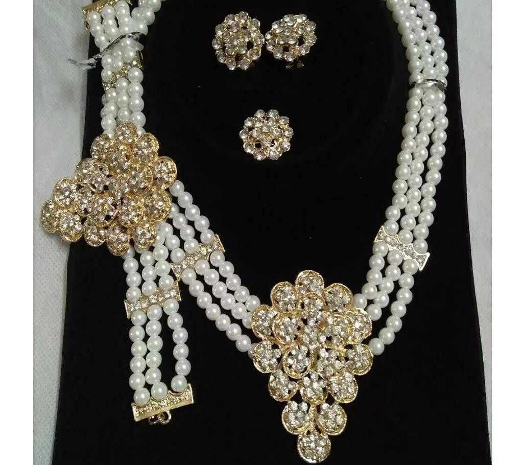 China Necklace with Matching Earrings