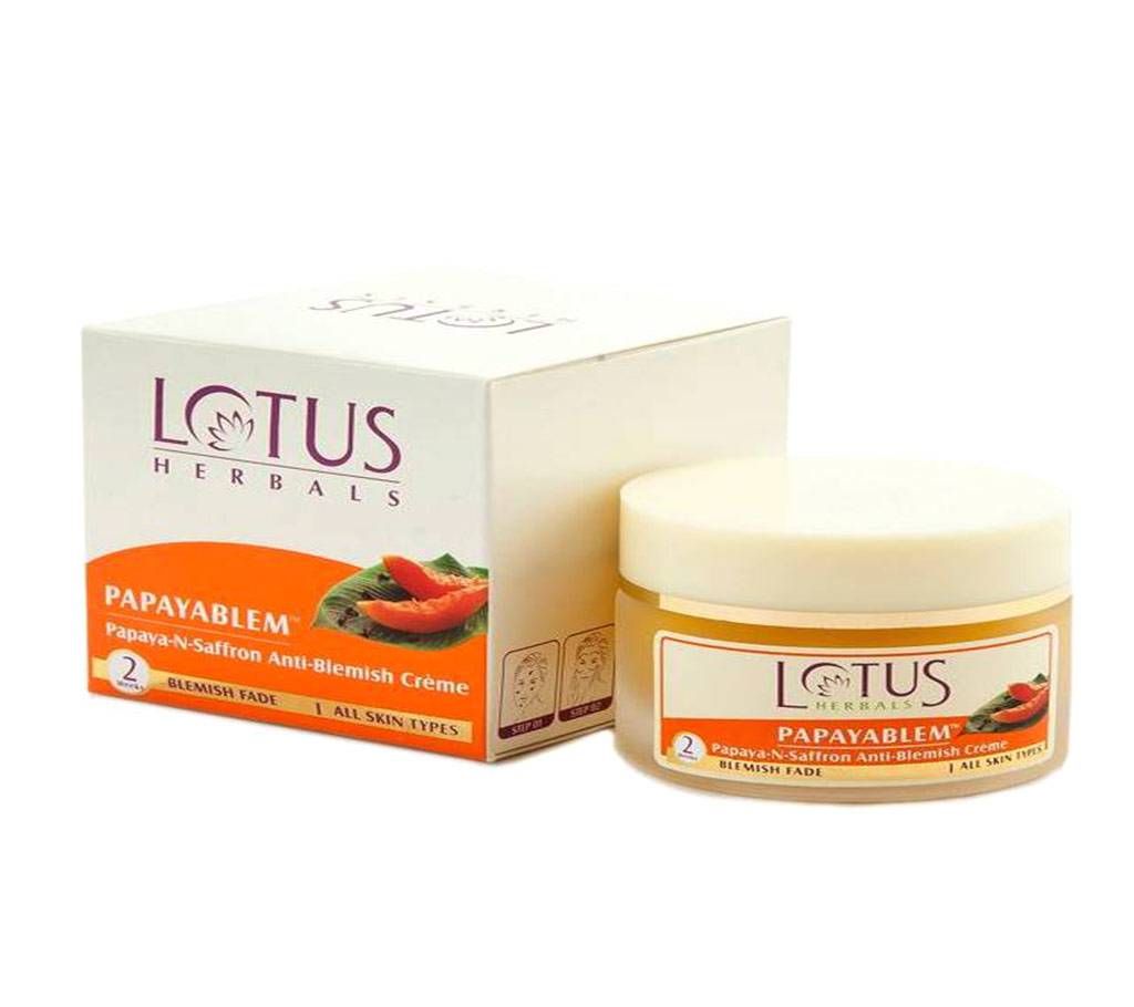 Lotus Herbals Papayablem Papaya N Saffron Anti-Blemish Cream