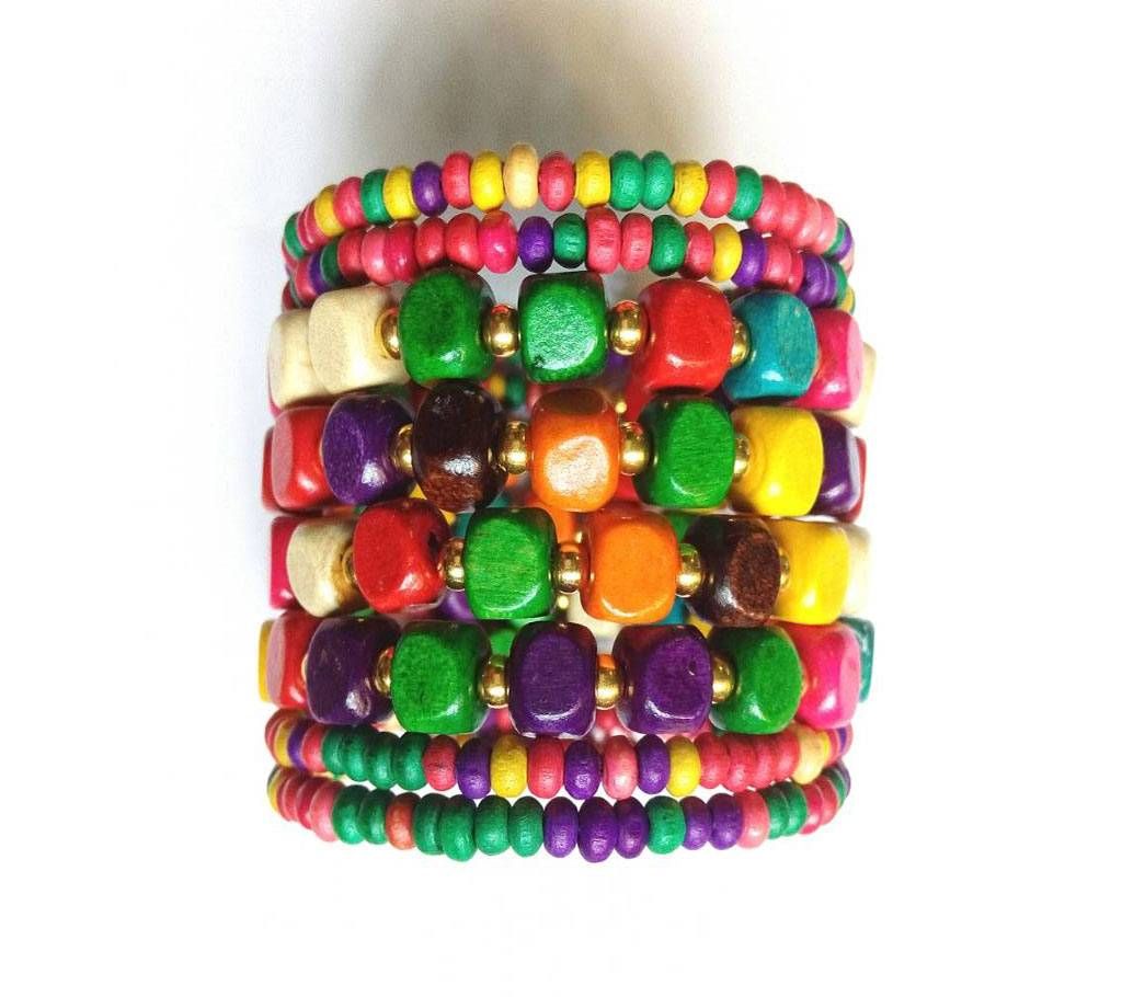 mini Multicolor Wooden Bracelet