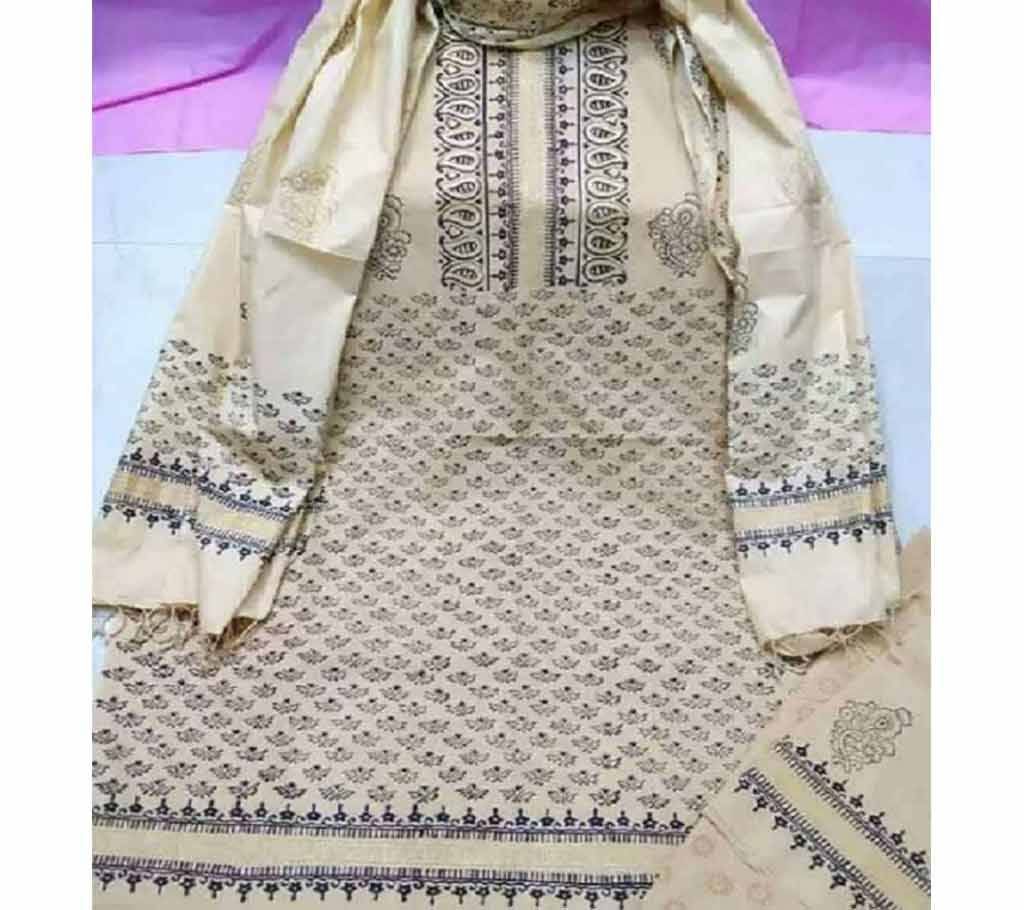 Unstitched BATIK PRINT Cotton THREE PIECE