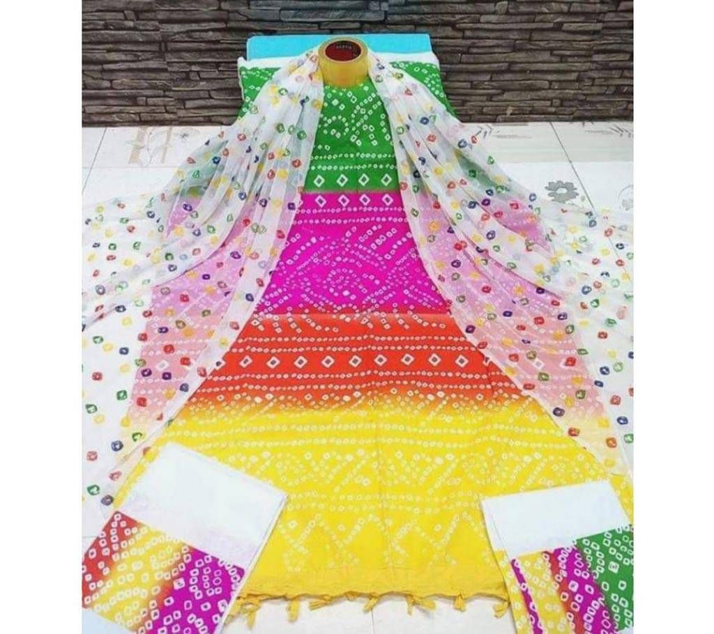 Chunri Screen Print Unstitched Salwar Kameez