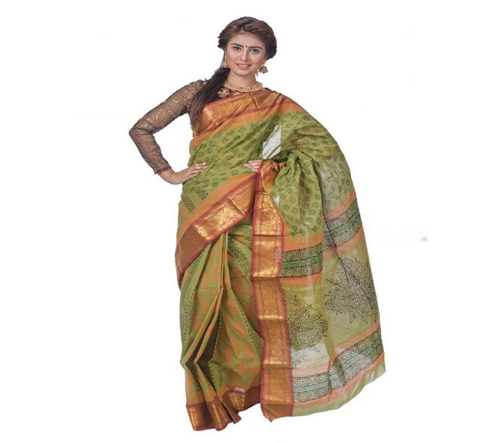 Coton Saree Block Boutique 13 Hat With Blouse