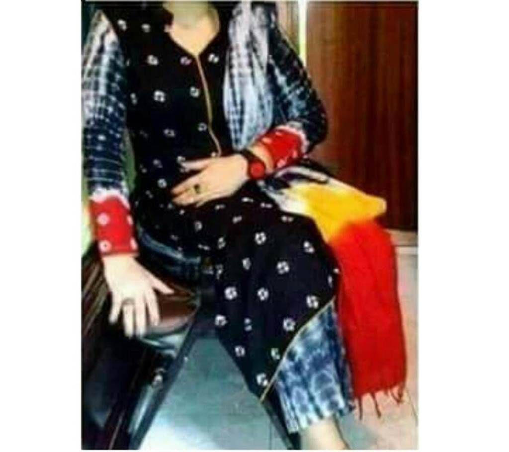 Cotton un stitched batik three piece 