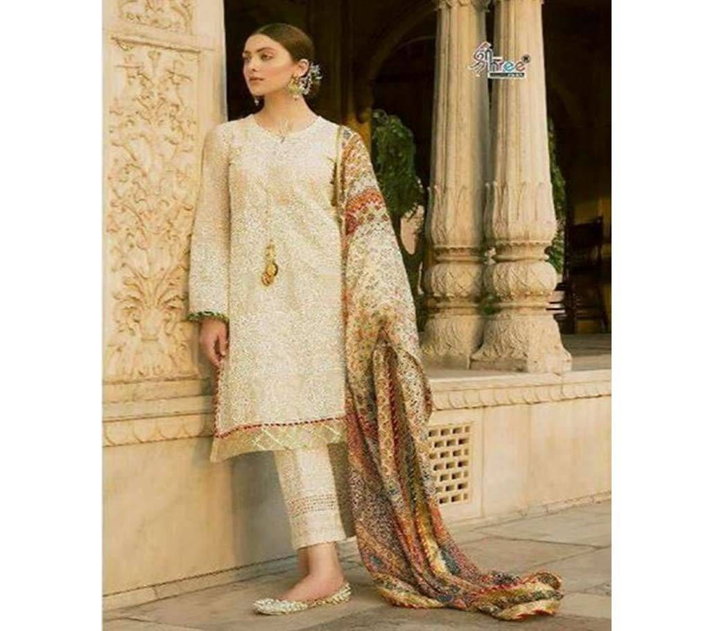 Rang Rasiya VO -2, Shree Fabs -  8208 Unstitched Cotton Three-piece