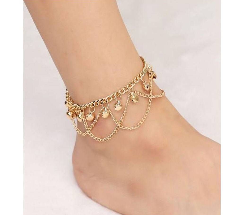 New Fashion Women Girl Tassel Chain Bells Sound Gold Metal Chain Anklet Ankle Bracelet Foot Chain Jewelry Beach Anklet