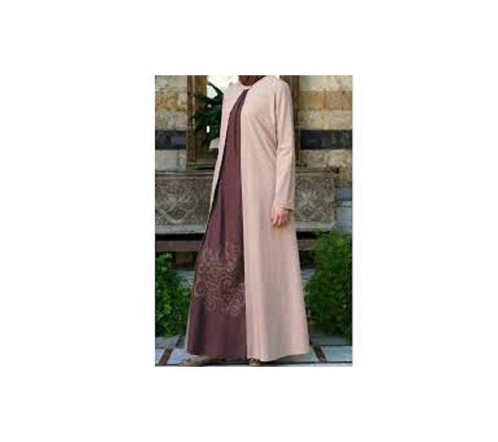 Off white Maroon Georgette Borka for woman