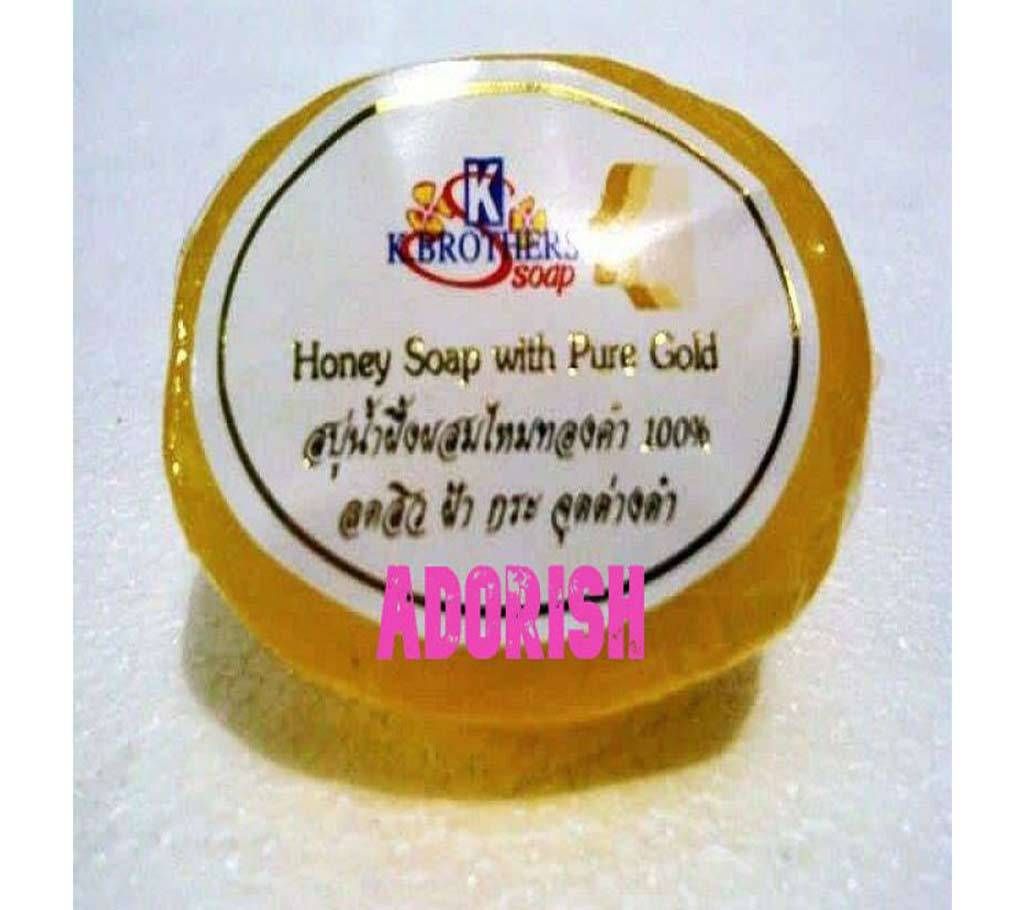 K Brothers honey soap with pure Gold-30gm-Thailand