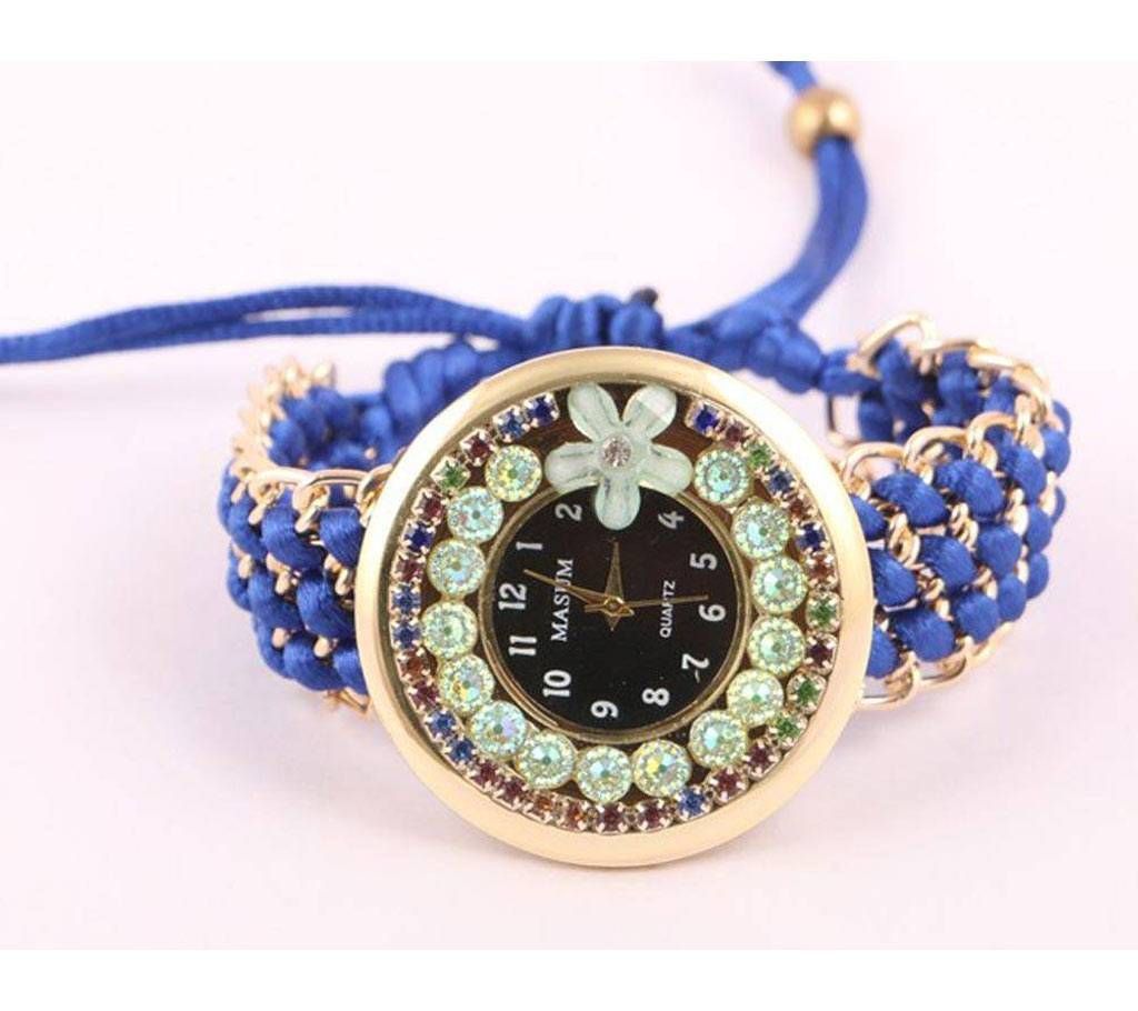 Breclet type Ladies  Rist Watch   - blue