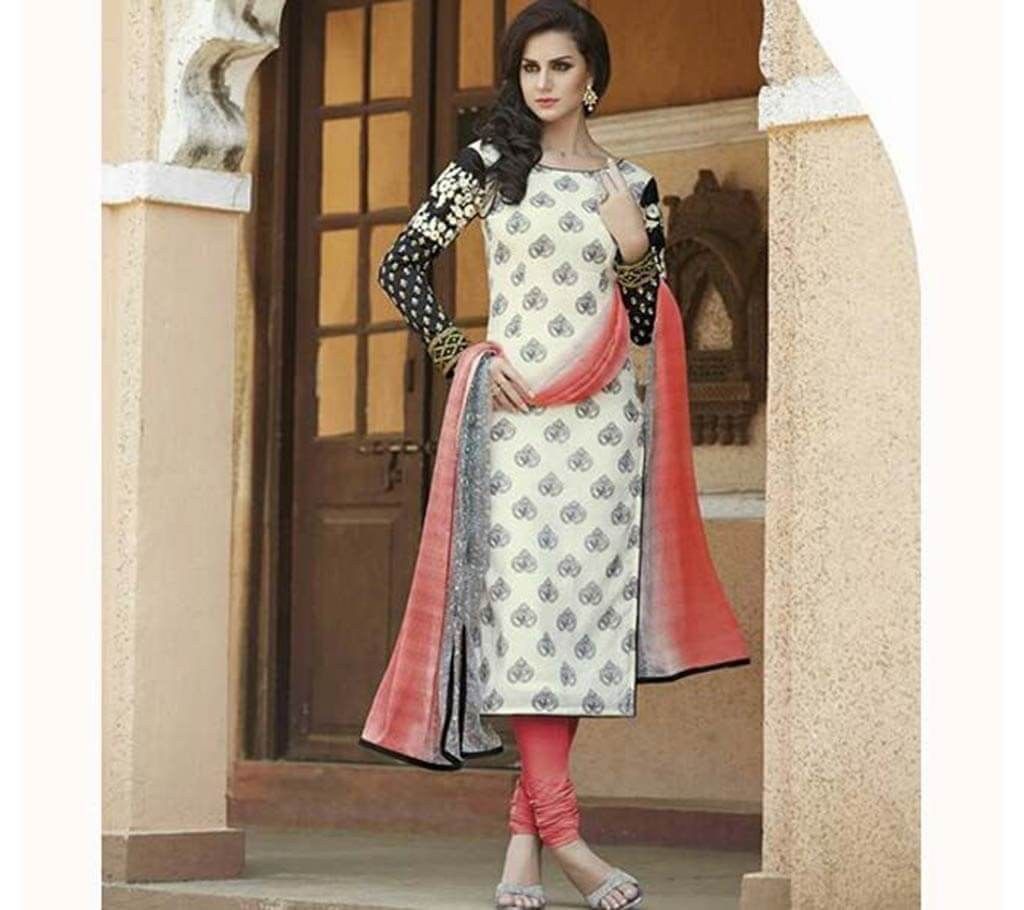 Block Printed Unstitched Cotton Three Piece (Copy)