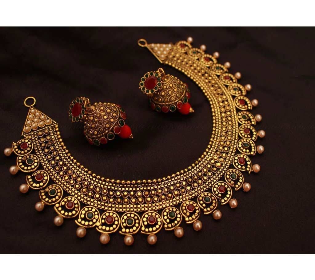 Gold Plated Antique Necklace Jewelry
