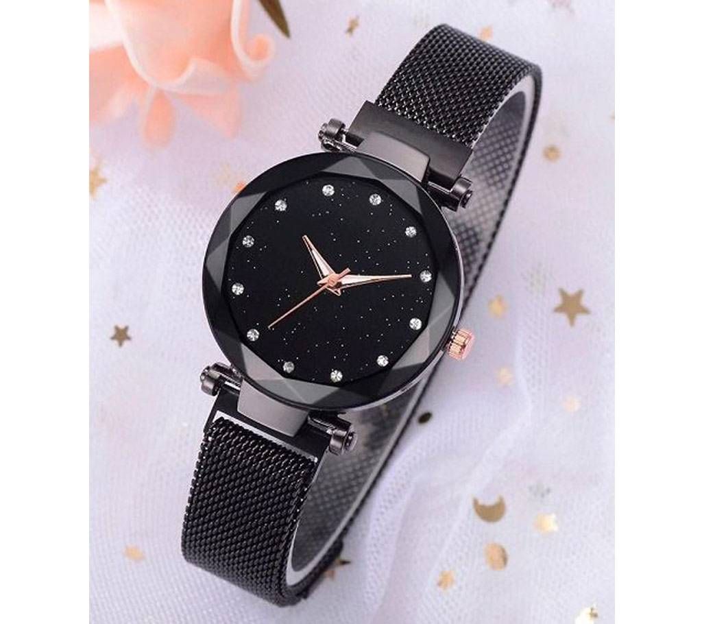 Dior High Quality Magnet Analog Watch for Women  Black 01  SKA