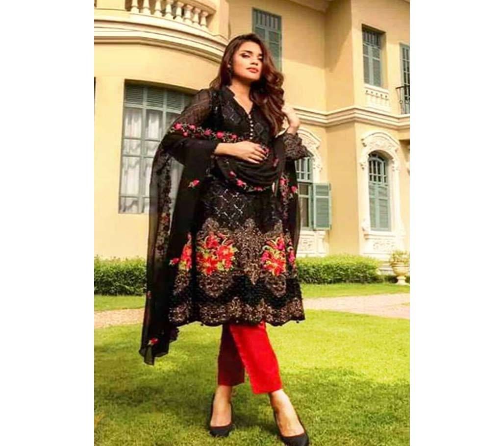 Beautiful Pakistani catalogue Unstitched 4-piece party wear suits for women ( 2pcs)