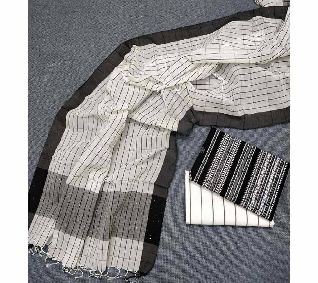 Unstitched Tat Original Cotton Multi Color Deshi Shalwar Kameez-18.
