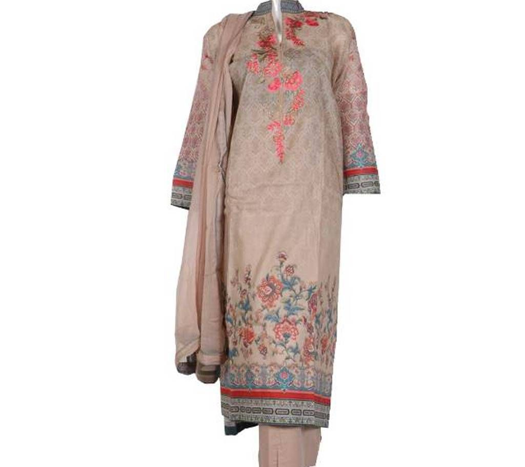 Unstitched Indian Boutique Three Piece