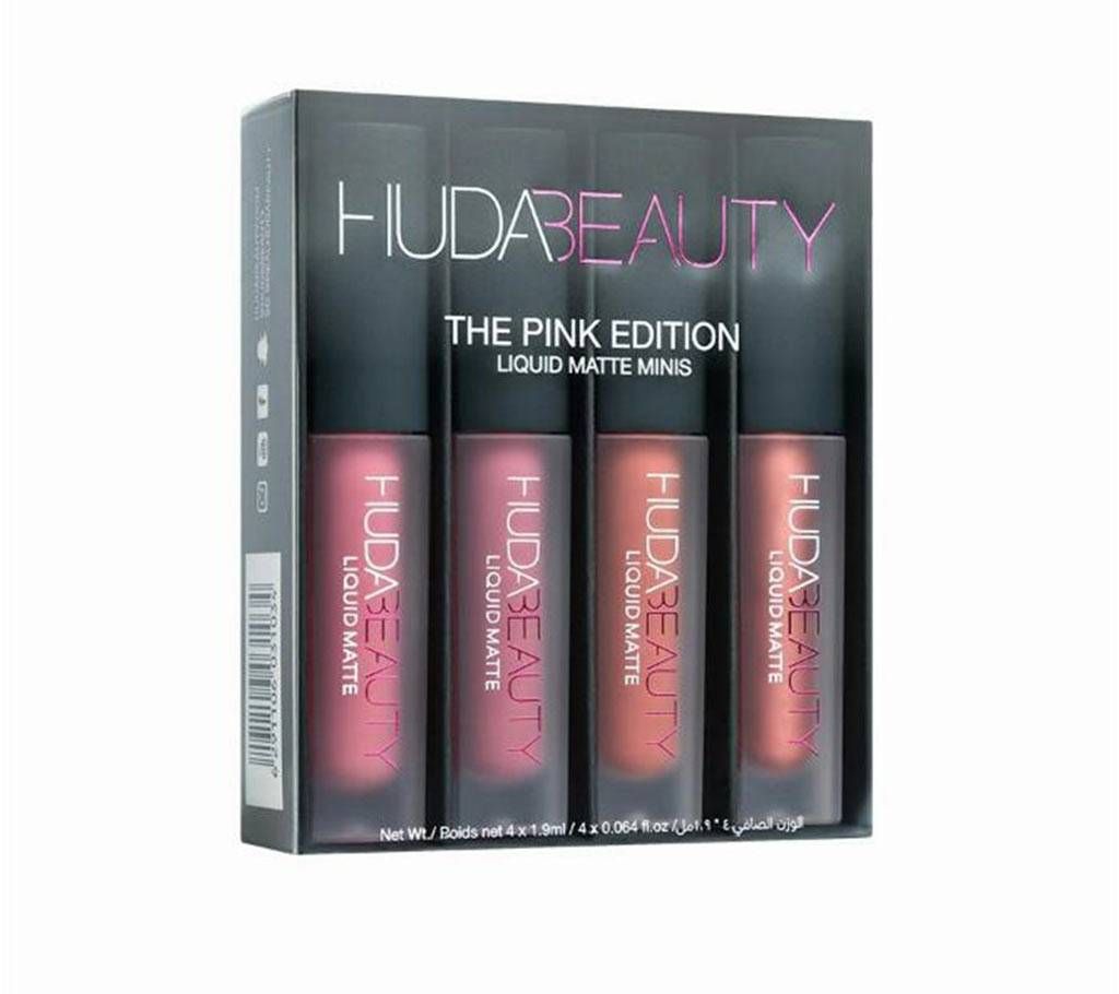 Huda beauty pink edition lipstick - Set of 4 Pieces (Malaysia)