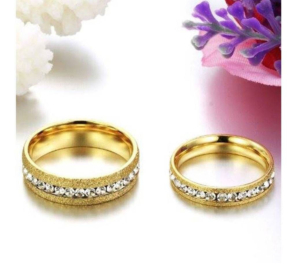Couple Stainless Steel golden  finger Ring