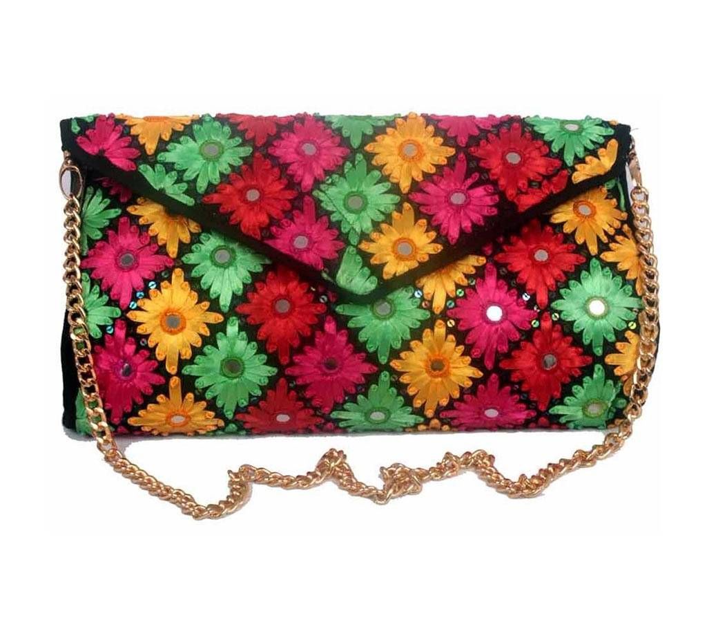 Multicolor floral design side bag 