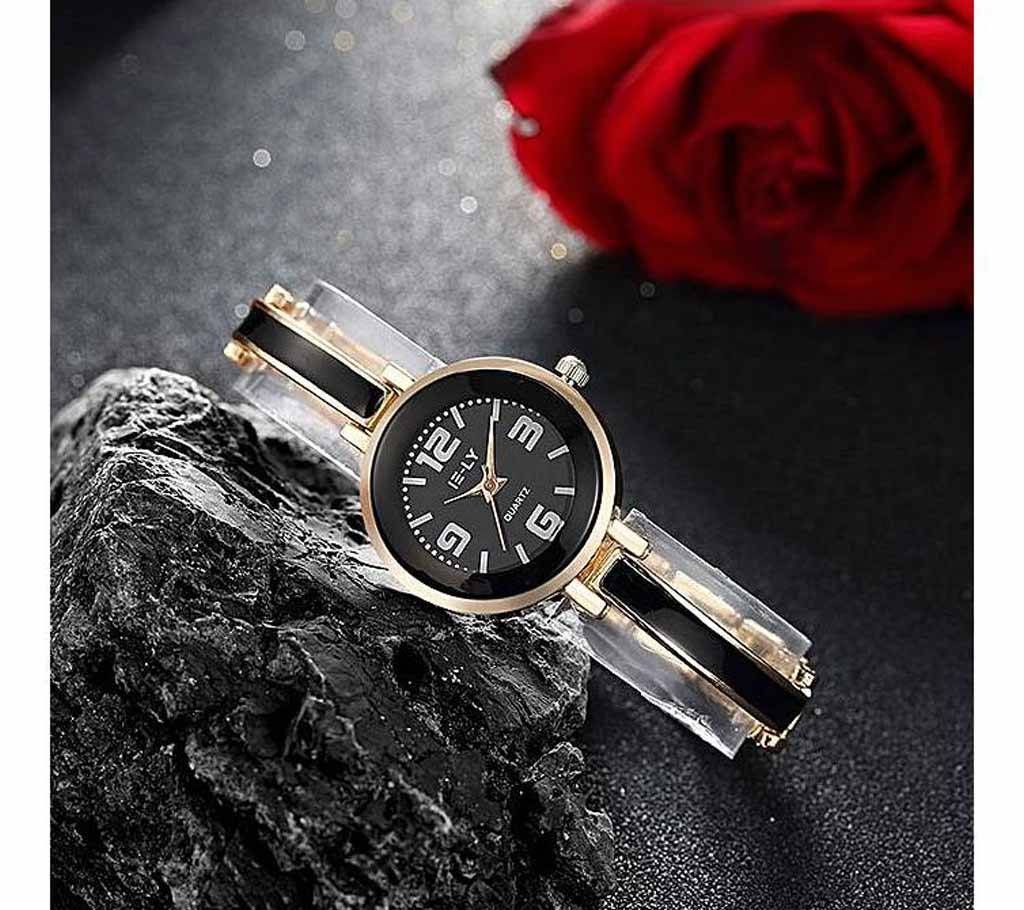 IE-LY Stainless Steel Analog Watch for Women - Golden